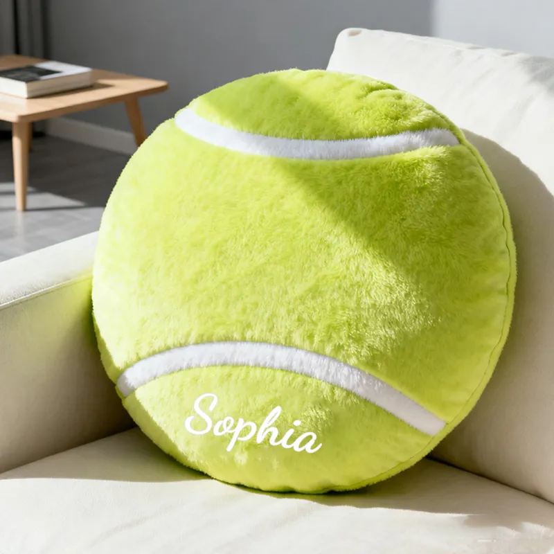 Personalized Graphic3DPrint Tennis Ball Pillow with Custom Name for Sports Enthusiasts