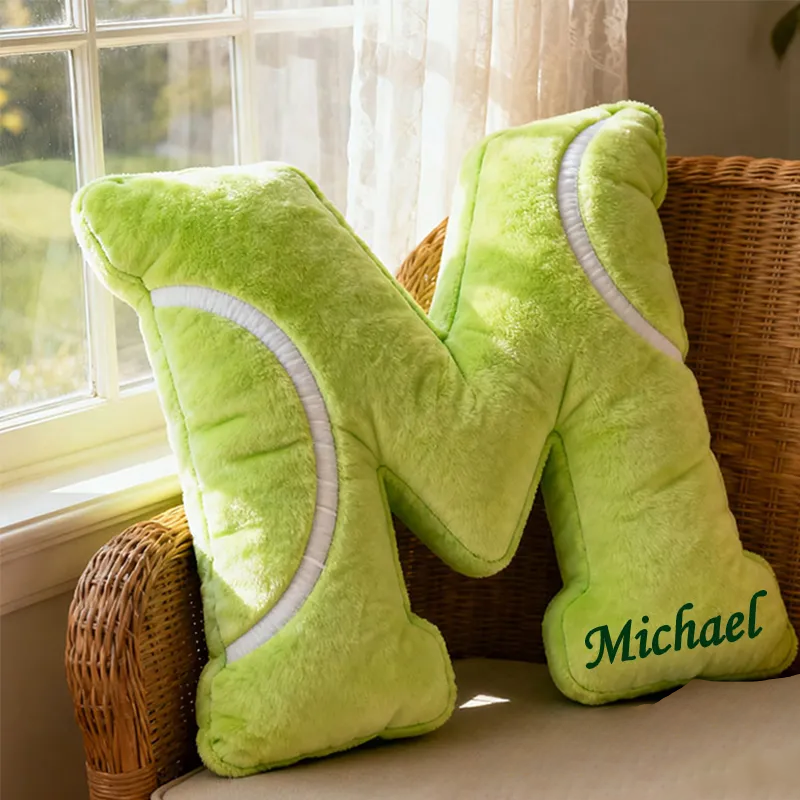 Personalized Graphic3DPrint Tennis Letter Pillow with Custom Name for Sports Lovers