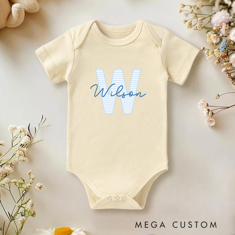 Personalized Name Design with Stylish Letter Baby Onesie