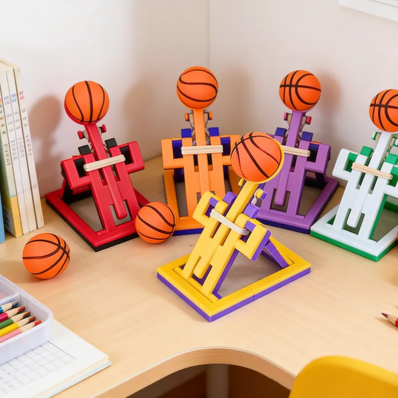 Personalized Desktop Basketball Catapult Game Set with Custom Colors for Endless Fun