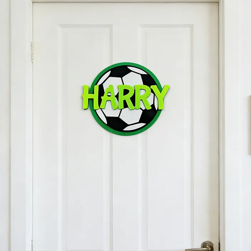 Personalized Soccer Door Sign Adds a Unique Touch to Your Space