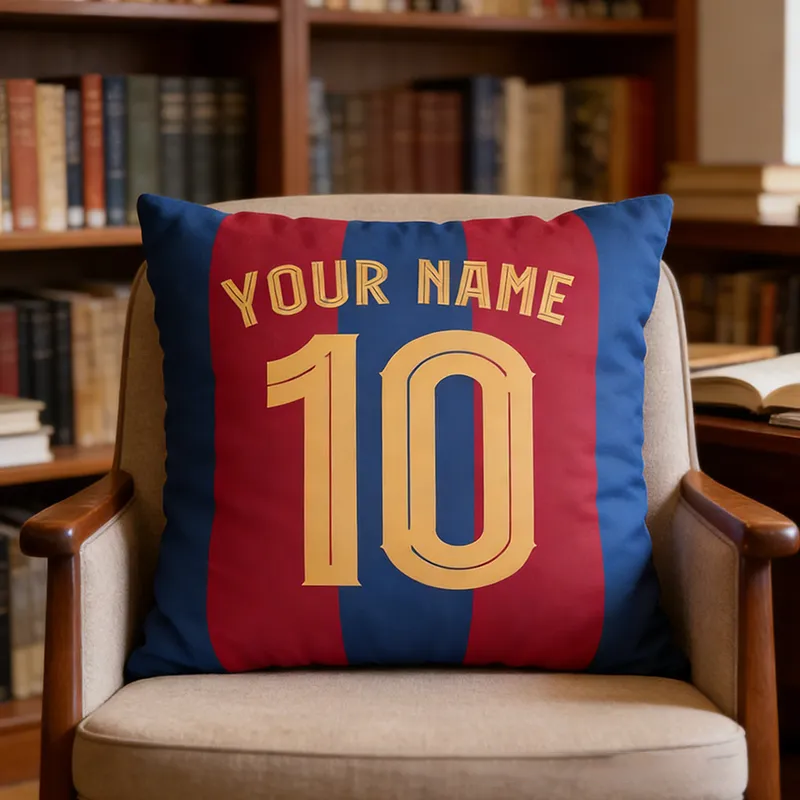Personalized Soccer Jersey Pillow with Custom Name and Number Design
