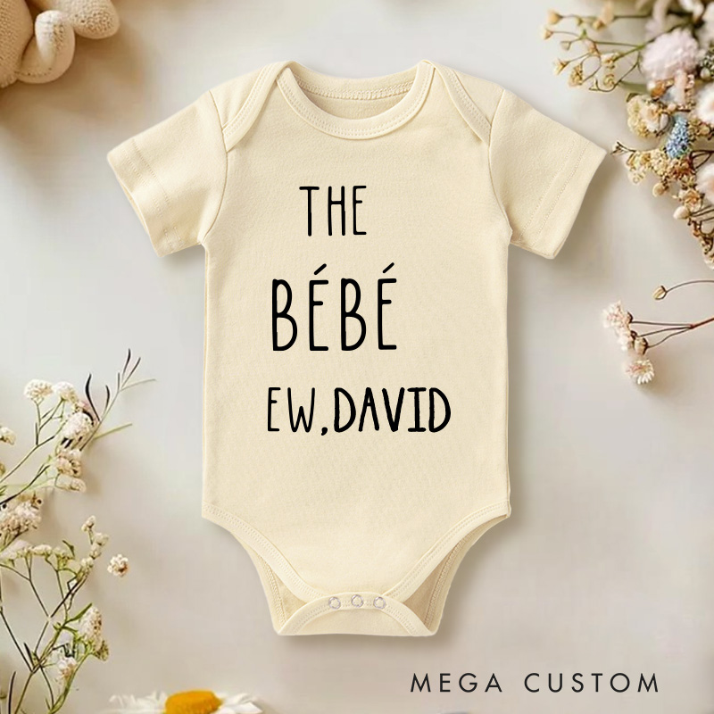 Personalized The Bebe Baby Onesie with Your Name Funny Baby Gift