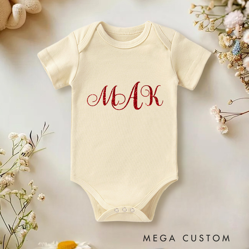 Personalized Name Valentine's Day Baby Onesie Gift for Baby