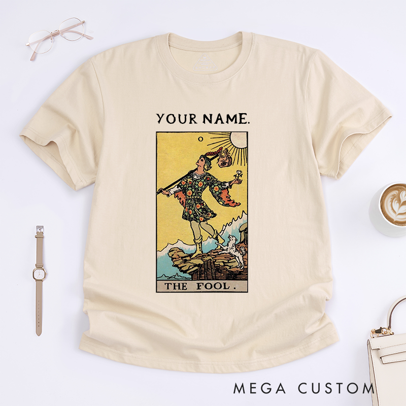 Personalized Tarot Lovers T-Shirt The Fool Tarot Card T Shirt Gift For Womens Mens Unisex
