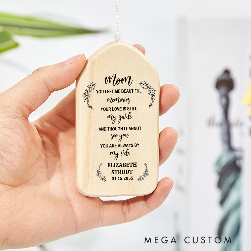 Personalized Memorial Deep Tone Wind Chimes Custom Name Sympathy Wind Chime In Memory of Loss Mom Loved One Remembrance