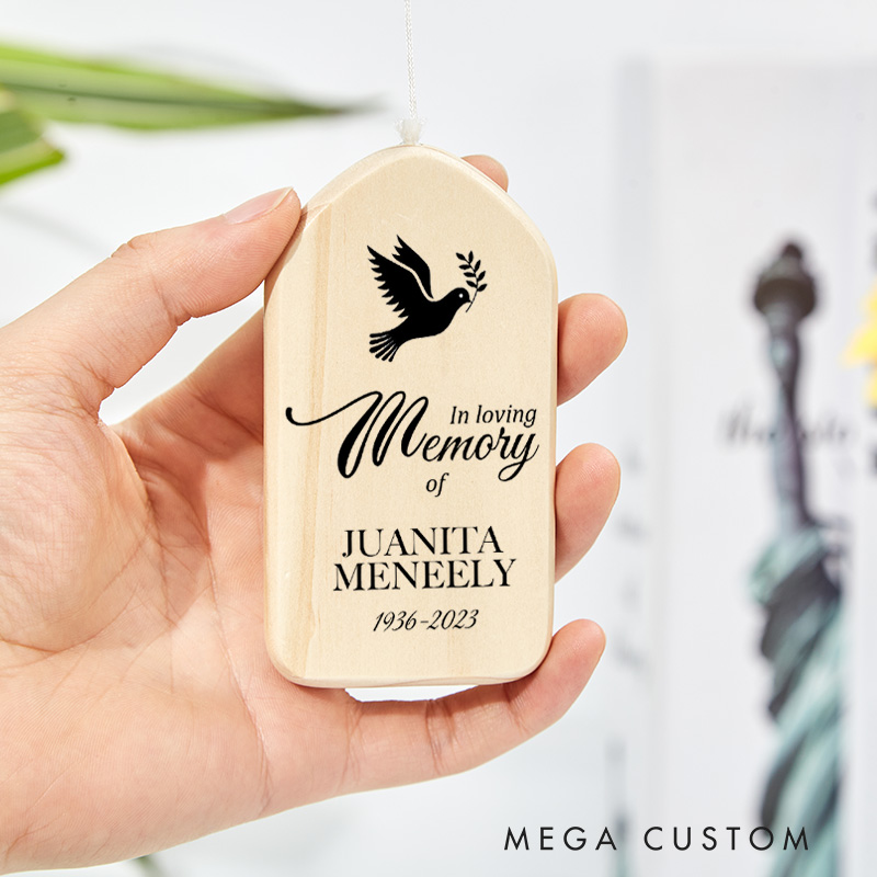 Personalized Memorial Wind Chimes for Loss of Loved One Custom Name Sympathy Wind Chimes Bereavement Chimes for Outside Deep Tone