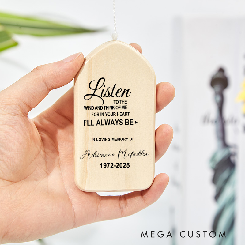 Personalized Memorial Wind Chimes In Loving Memory of Loved One Bereavement Gifts for Loss of Mom Loved One Condolences Grief Remembrance 
