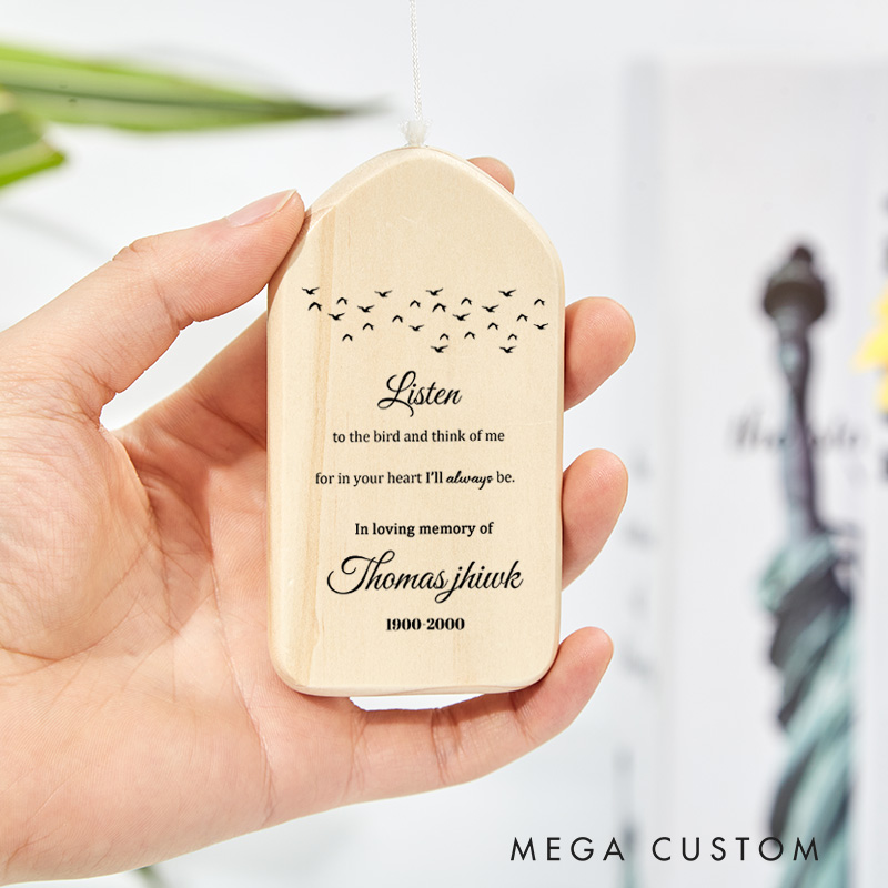  Personalized Memorial Wind Chimes Custom Memorial Gift Listen to the Wind Memorial Wind Chime Sympathy Gifts Remembrance Gifts