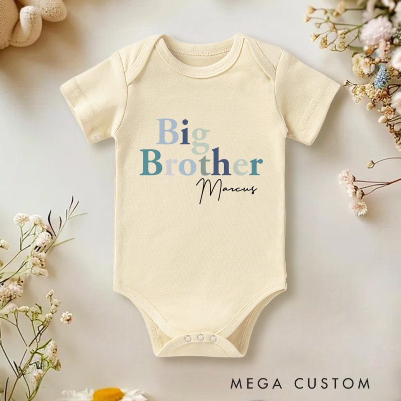 Personalized Big Brother Baby Twin Onesie New Brother Gift Newborn Gift