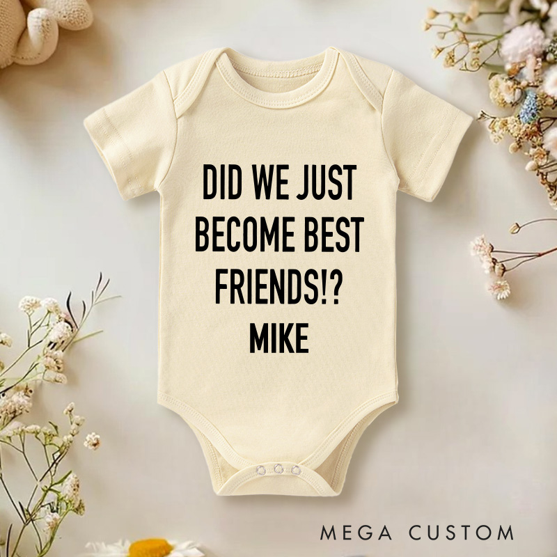 Personalized Did We Just Become Best Friends Baby Twin Onesie Cute Best Friend Twin Gift