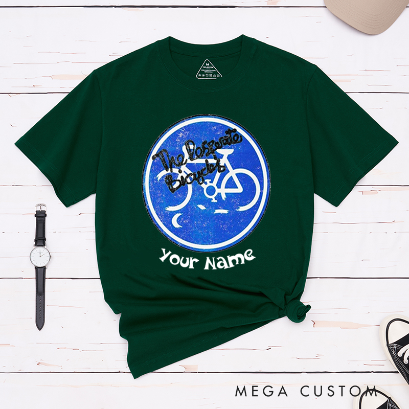 Personalized Retro Bicycle T-Shirt with a Vintage Circular Bicycle for Outdoor Adventures Riding Cycling Biking Enthusiasts