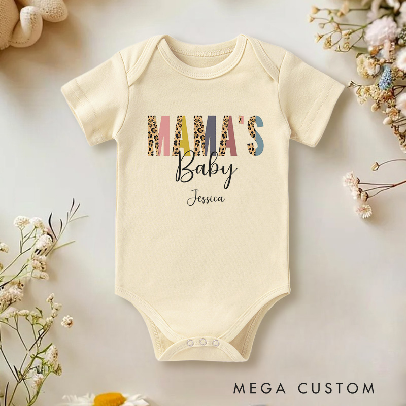 Personalized Mama’s Baby Sweet and Floral Inspired Family Design for Moms and Babies Baby Onesie