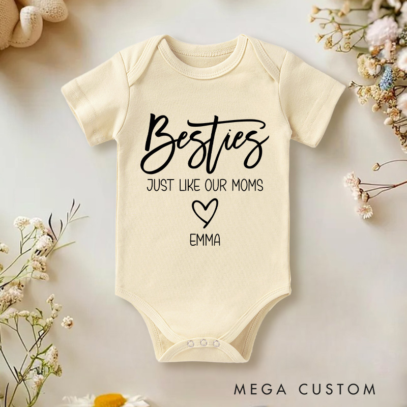Personalized Besties Just like Our Moms Baby Onesie Baby Shower Gift