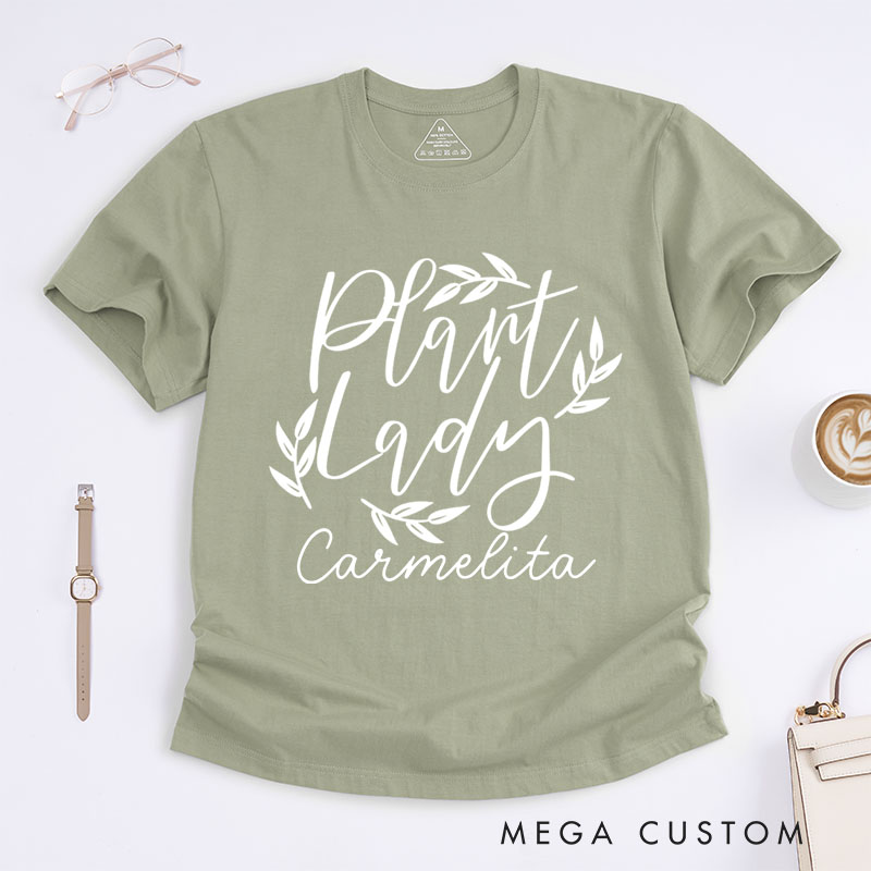 Personalized Plant Lady T-shirts Plant Classic Shirt Plant Lover Shirt Plant Mom Shirt Garden Shirt Gardener Shirt Plant Lover Gift Gardening Gift
