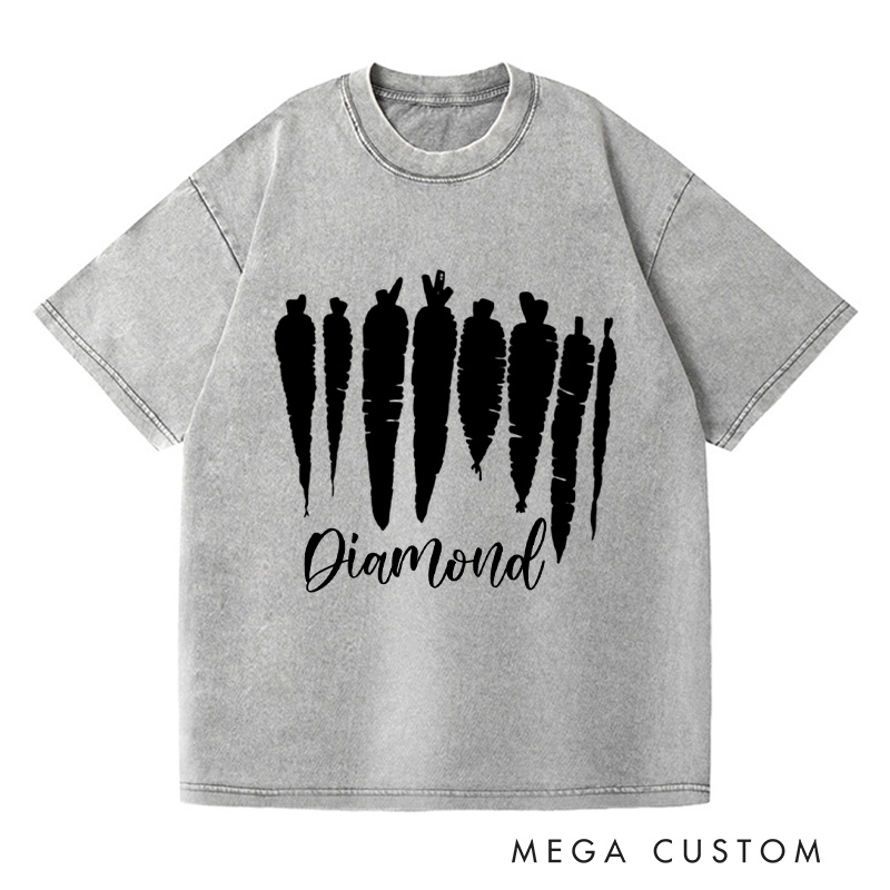 Personalized Carrot Washed T-Shirts Food Shirt Vegetable Shirt Foodie Gift Gardening Gift Farmer Gift Plant Lover Gift