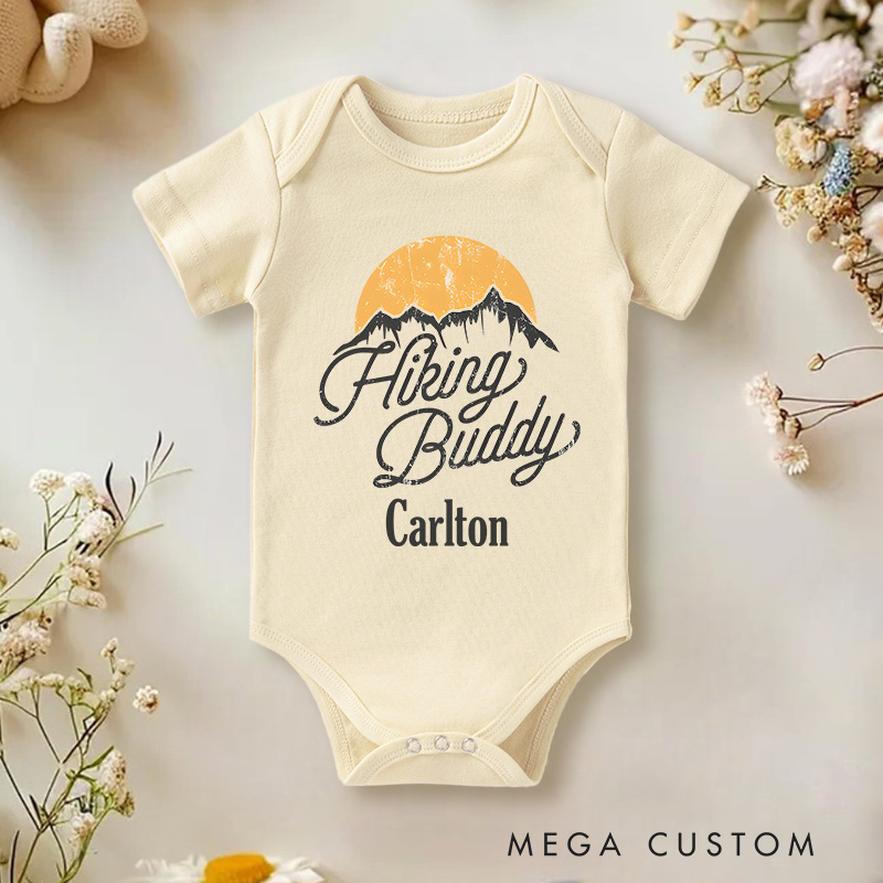 Personalized Hiking Buddy Baby Onesie Gift for New Baby