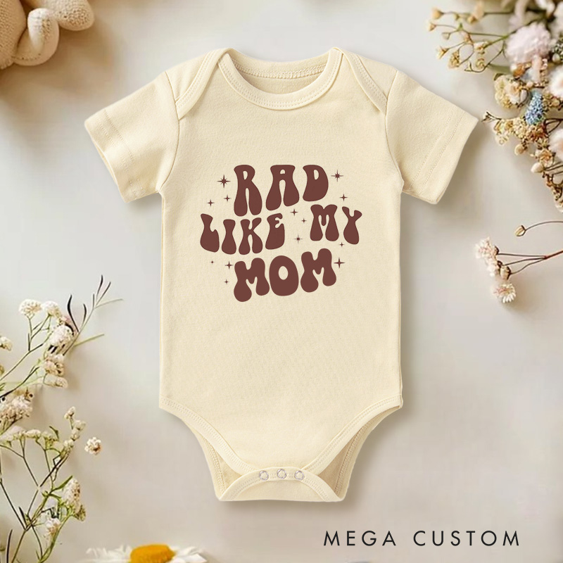 Personalized Rad Like My Dad Cool and Playful Family Inspired for Kids Baby Onesie