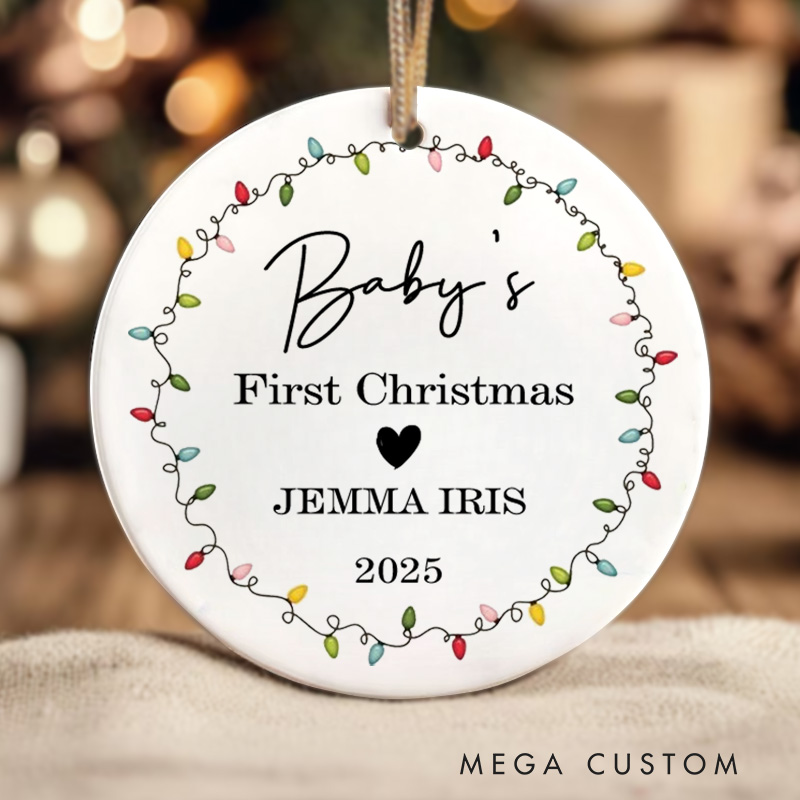 Personalized Baby Christmas Ornament New Baby Gift Baby Shower 1st Christmas Gift