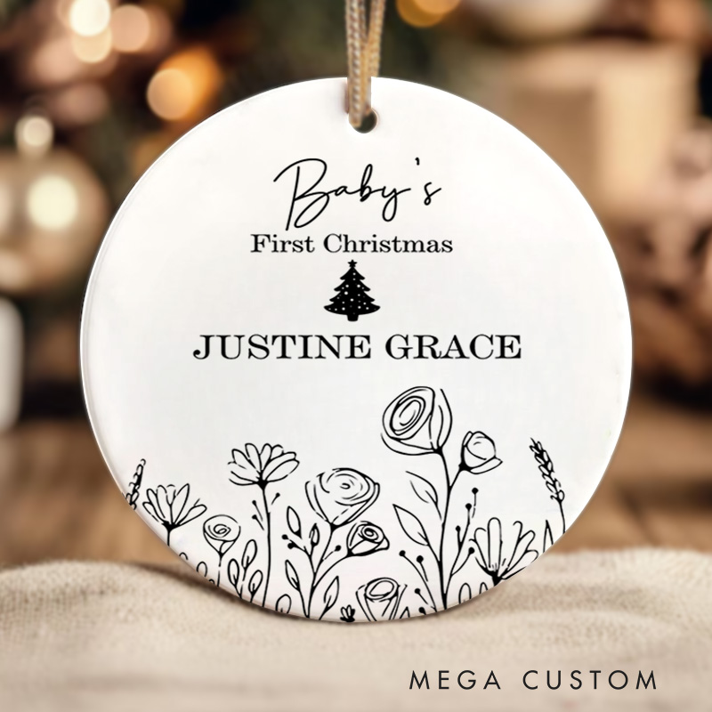 Personalized Baby’s First Christmas Ornament Christmas Gifts for Baby