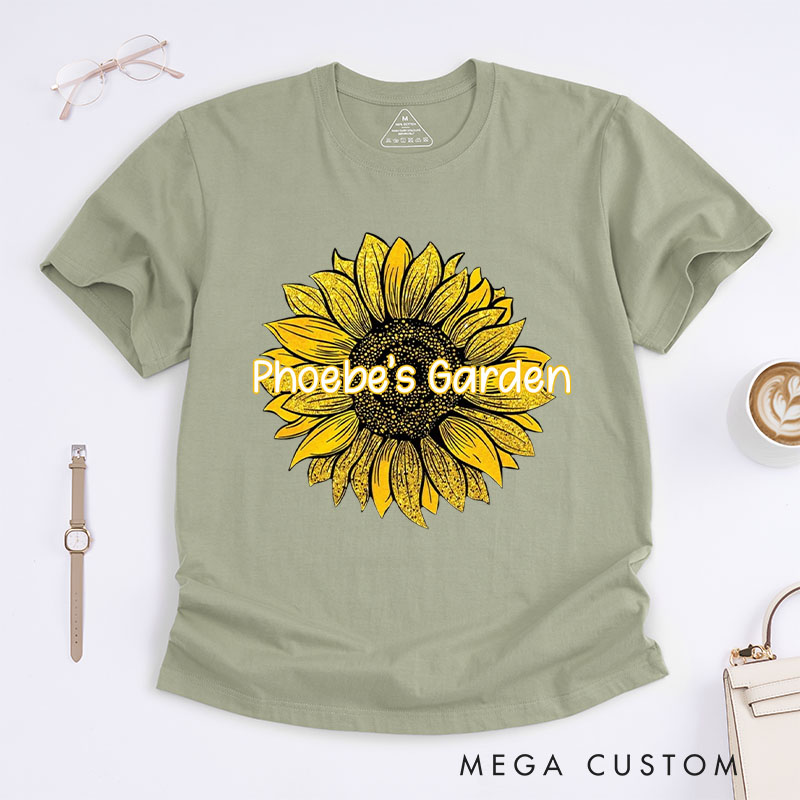 Personalized Sunflower Classic T-shirts Plant Shirt Plant Lover Shirt Garden Shirt Gardener Shirt Gardening Lover Gift
