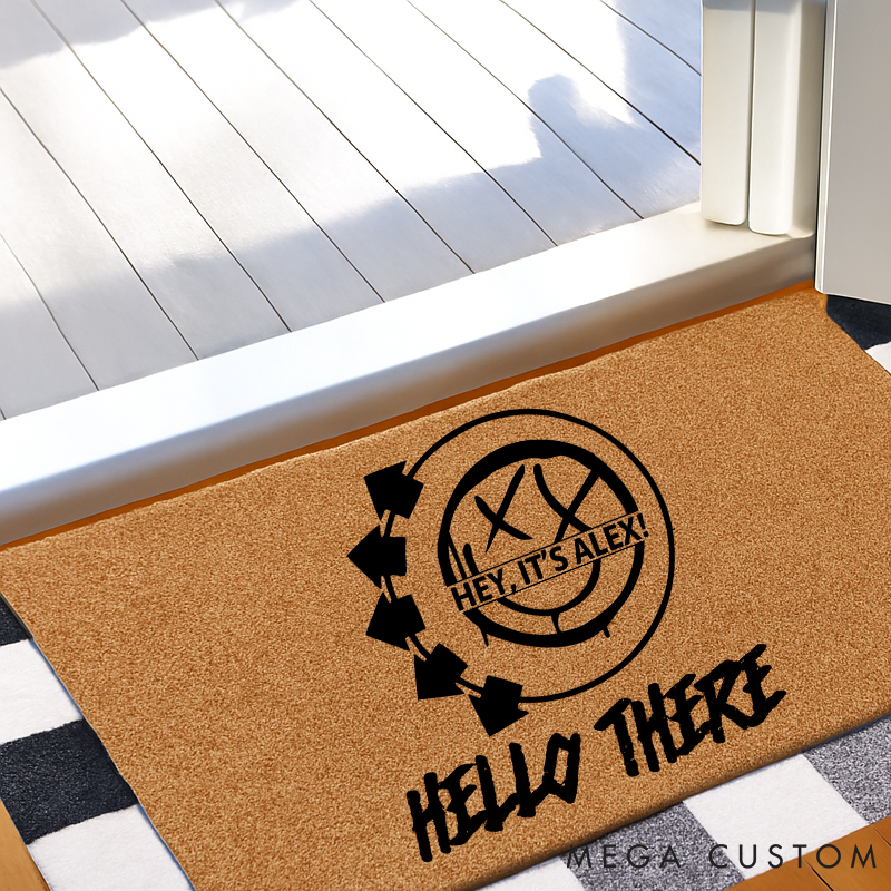 Personalized Music Door Mat Custom Name Gift for Family Friends Music Lovers for Housewarming Unique Presents