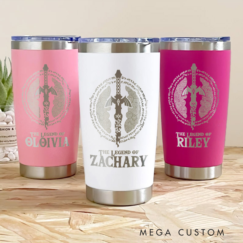 Personalized Broken Sword Game Tumbler Video Game Travel Mug Geek Gaming Engraved Tumbler Insulated Tumbler for Him and Her