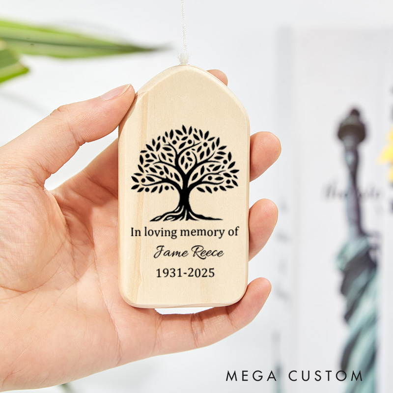 Personalized Memorial Wind Chimes for Loss of Loved One Sympathy Wind Chimes with Tree of Life Remembrance in Memory of Mom Dad Bereavement Gifts