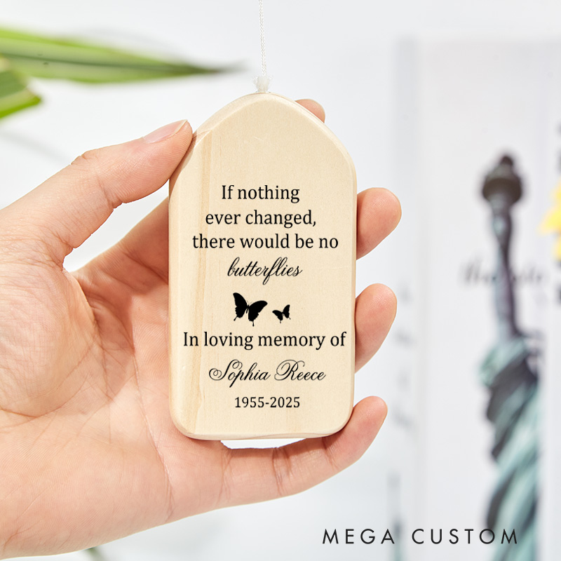 Personalized Wind Chime Memorial Butterfly Wind Chime in Loving Memory of Remembrance Gift Sympathy Wind Chimes for Loss of Mother Father or Loved One