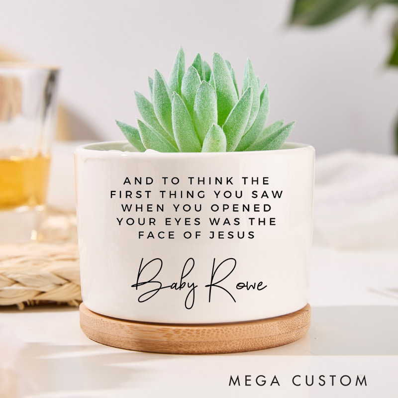 Personalized Memorial Planter Miscarriage Gift Baby Loss Remembrance Infant Loss Memorial Planter Planted on Earth Blooming Sympathy Gift