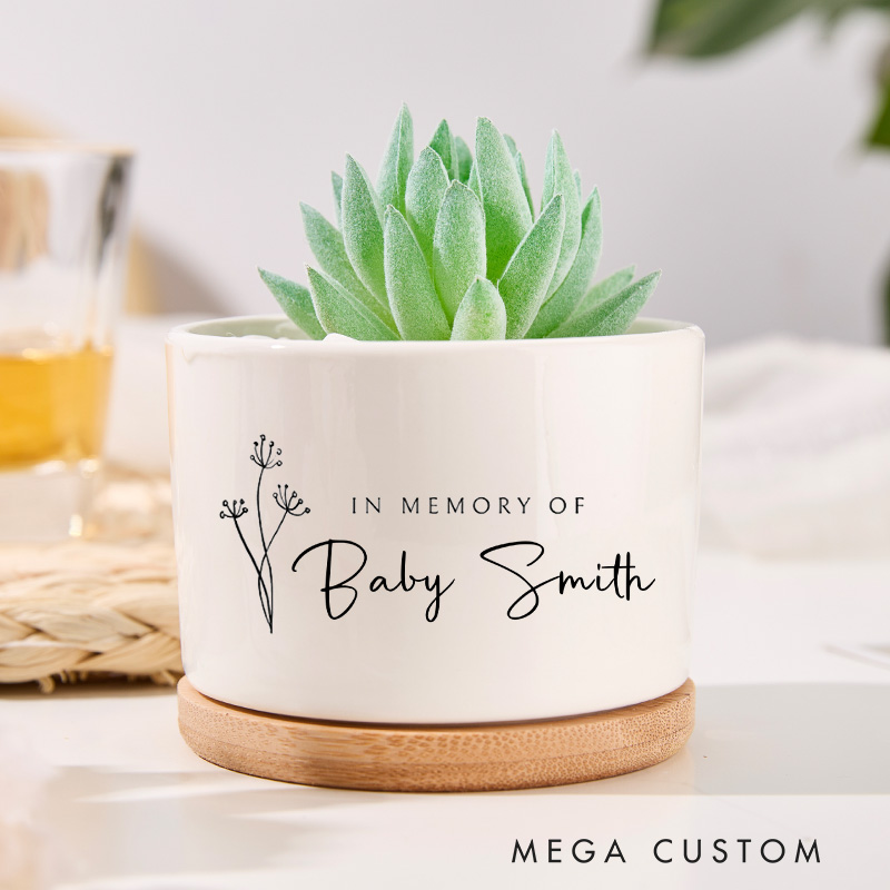 Personalized Memorial Planter for Baby Loss Remembrance Infant Loss Memorial Flower Pot Condolences Gift in Memory of Baby Loss Gift for Grieving