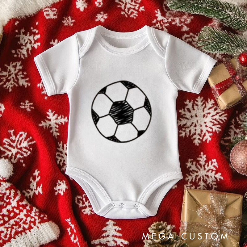 Personalized Baby Soccer Bodysuit with Baby's Name and Number Design for Newborns and Toddlers Special Sports Inspired Gift