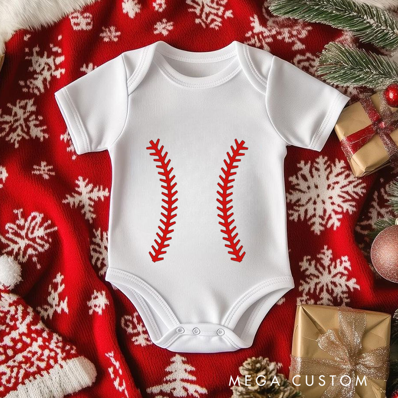 Personalized Soccer Baby Onesie with Unique Double‑Sided Print Design, Soft Cotton Fabric and Editable Name & Number