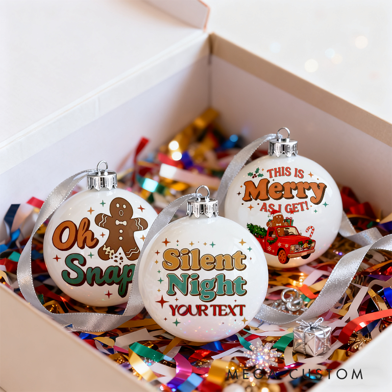 Personalized Christmas Ornaments Fun and Festive Designs Set of 3 Gift for Pickup Truck Lovers