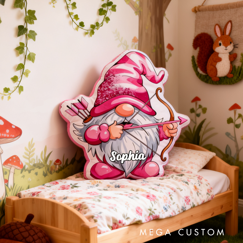 Personalized Cute Valentine's Day Goblin with Name Graphic 3D Print Pillow Valentine's Day Gifts Funny Gifts