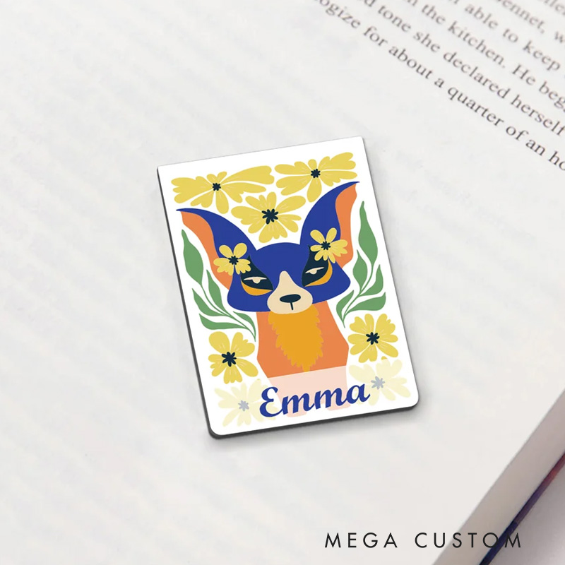 Personalized Multicolor Abstract Animal Illustration Flower Magnetic Bookmark Clip Birthday Gift for Reading Lovers Teachers Students