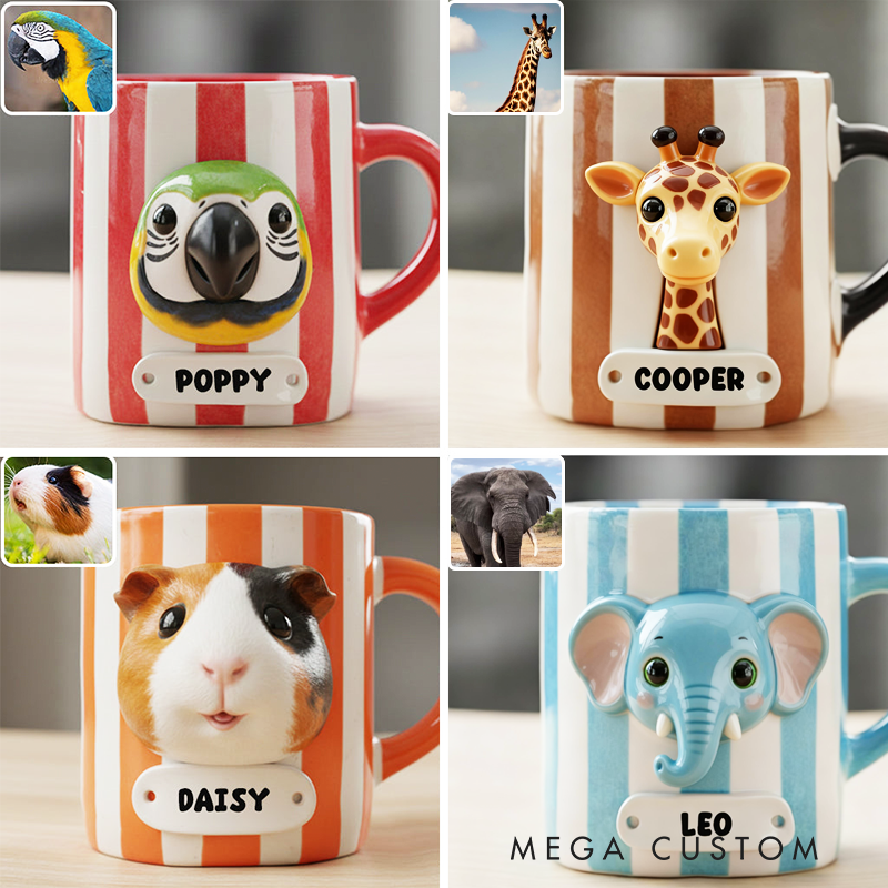 Personalized Beautiful Animals Accent Mug Animals Lover Gift Birthday Gift