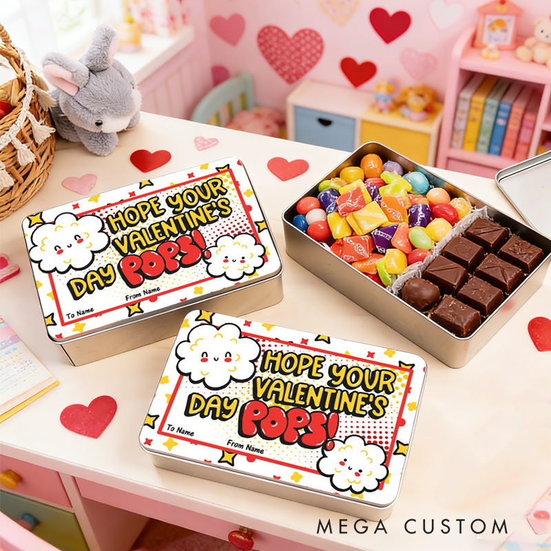 Personalized Popcorn Hope Your Valentine's Day Pops Candy Box Valentine's Day Gifts