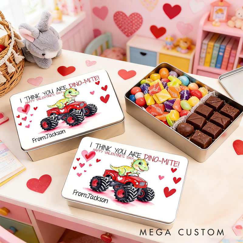 Personalized Dinosaur Valentine Hope Your Valentine's Day Pops Candy Box Valentine's Day Gifts