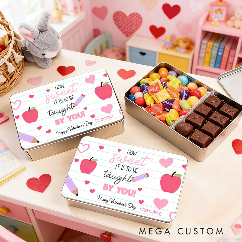 Personalized Happy Valentine's Day Teacher Hope Your Valentine's Day Pops Candy Box Valentine's Day Gifts