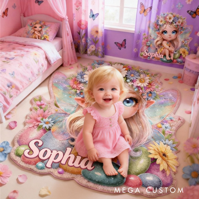 Personalized Butterfly Flower Fairy Customizable with Your Name Cute Gift for Children