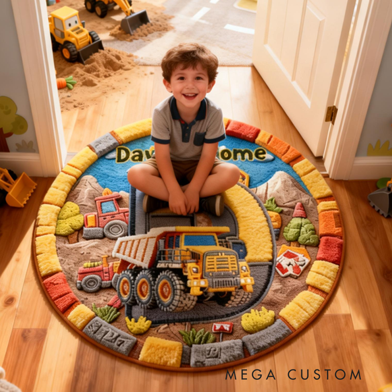 Personalized Cartoon Trucks Customizable with Your Name Cute Gift for Children Birthday Gifts