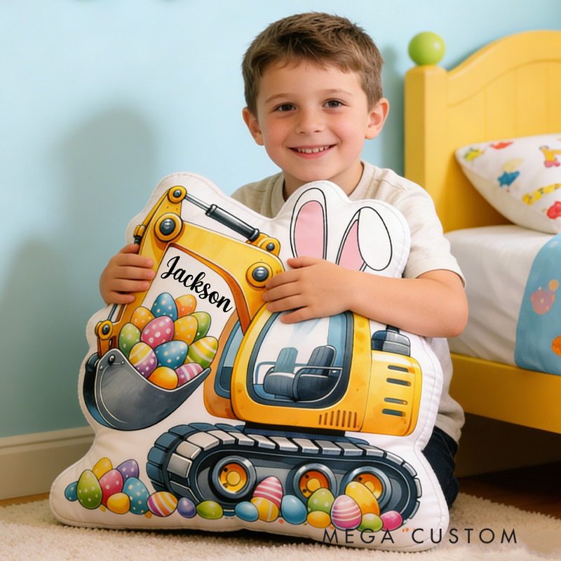 Personalized Easter Tractor Graphic 3D Print Pillow Birthday Gifts Funny Gifts Easter Gifts 
