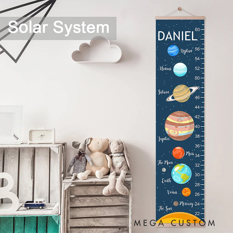 Personalized Woodland Theme Custom Name Cute Forest Animals Kids Height Growth Chart