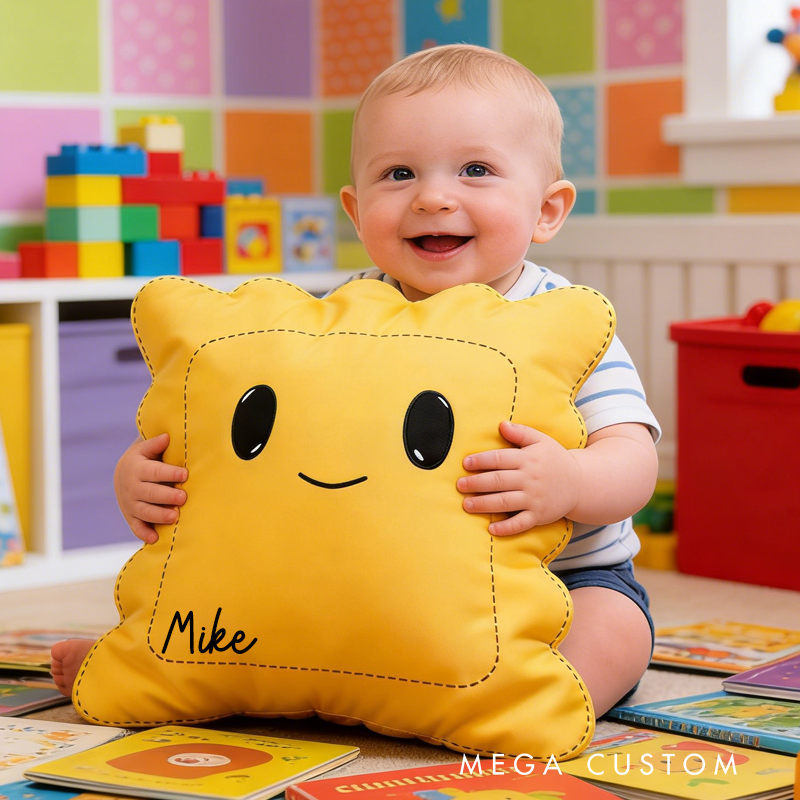 Personalized Cute Ravioli Guy with Butt Cheeks Pillow Nursery Decor Toddler Gift 