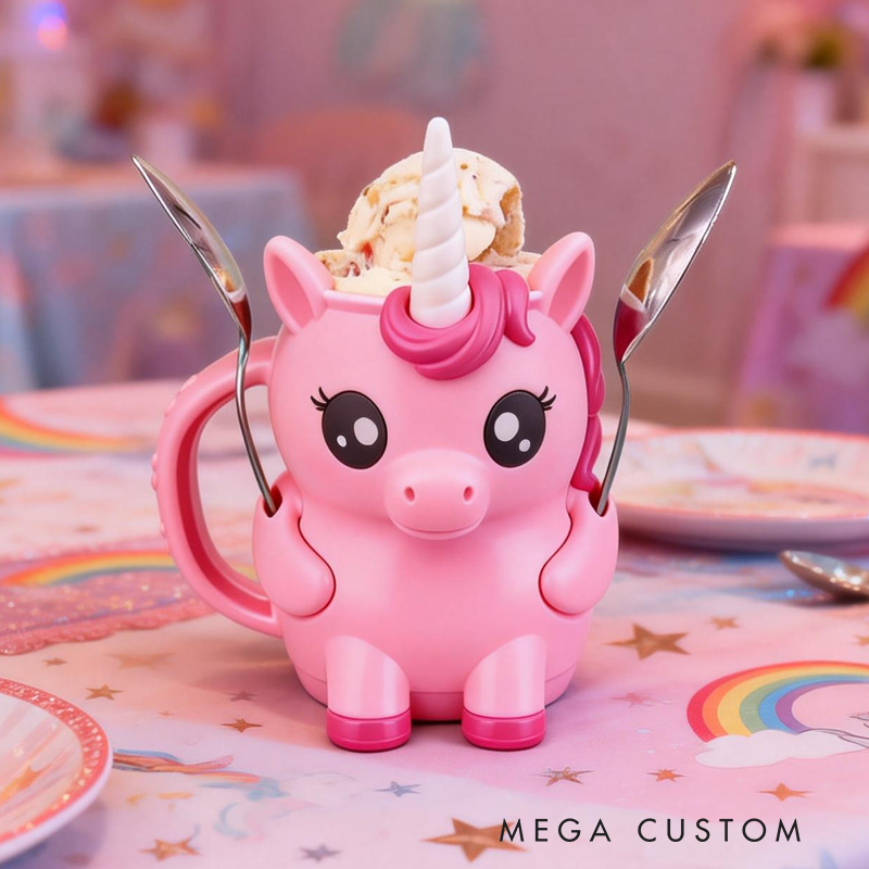 Pink Dream Horse Ice Cream Pint Holder 3D Printed Cozy with Spoon Slot