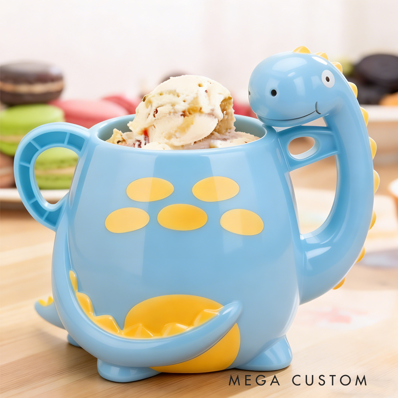 Cartoon Dinosaurs in Various Colors Ice Cream Pint Holder 3D Printed Cozy Birthday Gifts for Kids Dinosaurs Lovers Gifts