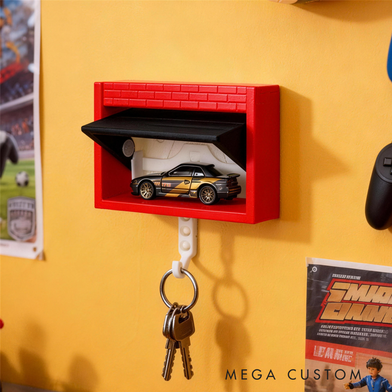Automotive Wall Decor Key Organizer with Opening Door Birthday Gift for Kids Kids Room Decor