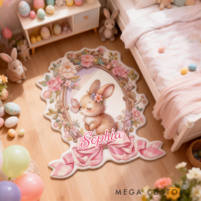 Personalized Easter Sweet and Cute Bunny with Name Home Decor Easter Gift for Kids Bitthday Gift for Kids