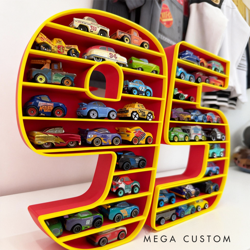 95 Cars Theme Mini Shelf Storage For Mini Racers Matchbox Toys Gifts for Kids and Collectors